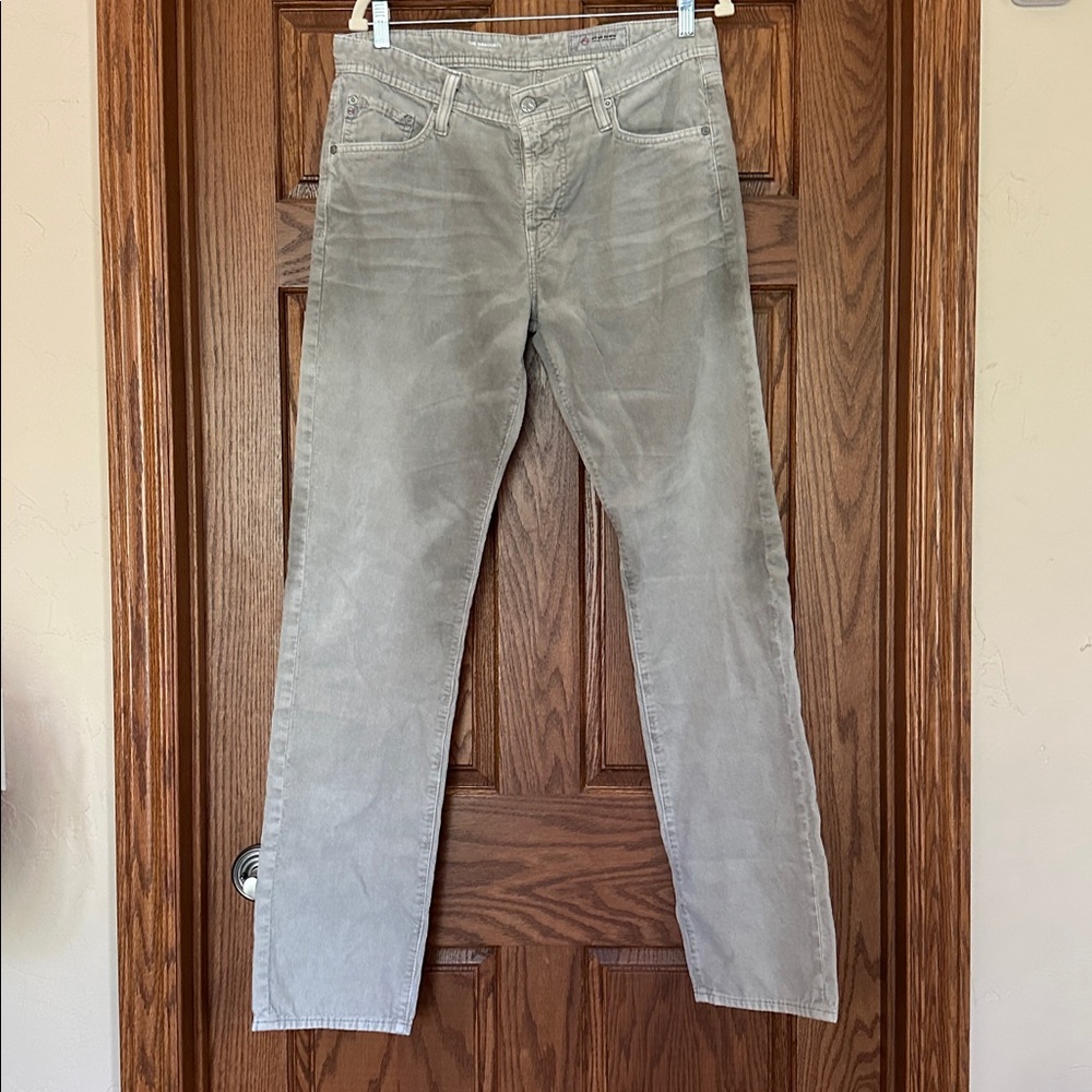 Ag Adriano Goldschmied beige corduroy pants